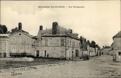 Ak Beaumont du Gâtinais Seine et Marne, Rue Montgaudier