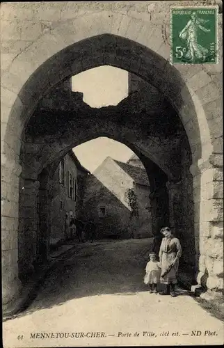 Ak Mennetou sur Cher Loir et Cher, Porte de Ville