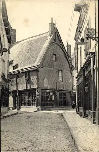 Ak Saint Aignan Loir et Cher, Maison du XVe Siècle