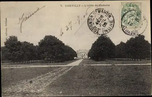 Ak Chevilly Loiret, L´Allee de Madame