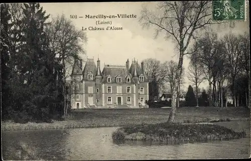 Ak Marcilly-en-Villette Loiret, Le Chateau d´Alosse