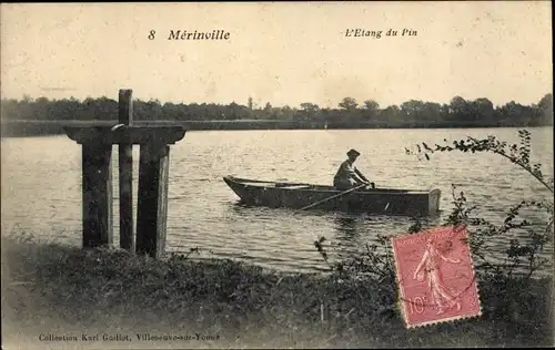 Ak Mérinville Loiret, L´Etang du Pin