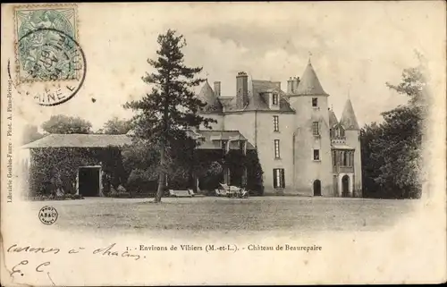 Ak Vihiers Maine et Loire, Chateau de Beaurepaire