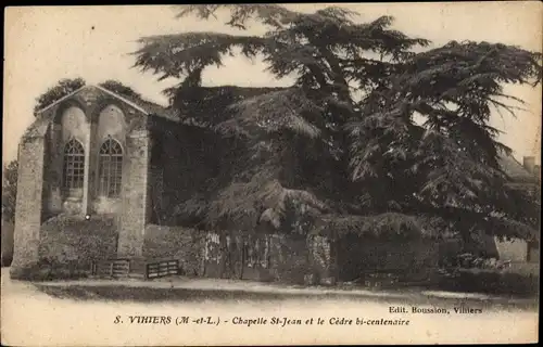 Ak Vihiers Maine et Loire, Chapelle Saint Jean, La Cedre bi centenaire