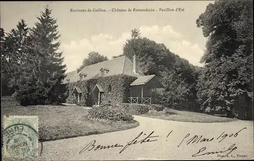 Ak Gaillon Eure, Château de Fontenétain, Pavillon d´Été