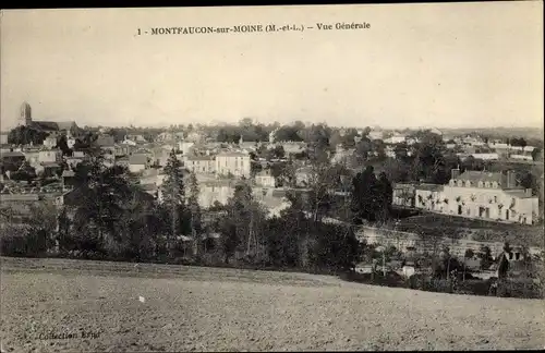 Ak Montfaucon sur Moine Maine et Loire, Vue generale