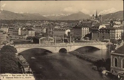 Ak Genève Genf Stadt, Vue prise de St. Jean