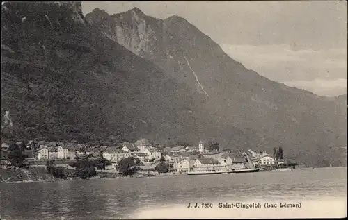 Ak Saint Gingolph Kanton Wallis Schweiz Lac Leman