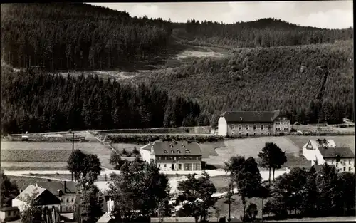 Ak Rittersgrün Breitenbrunn im Erzgebirge, Gasthof Goldener Engel und Arbeitsdienstlager