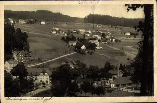 Ak Oberrittersgrün Breitenbrunn Sächsisches Erzgebirge, Teilansicht, Café Welf