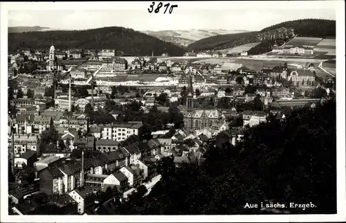 Ak Aue im Erzgebirge Sachsen, Panorama vom Ort