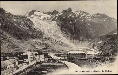 Ak Gletsch Obergoms Kanton Wallis, Glacier du Rhone