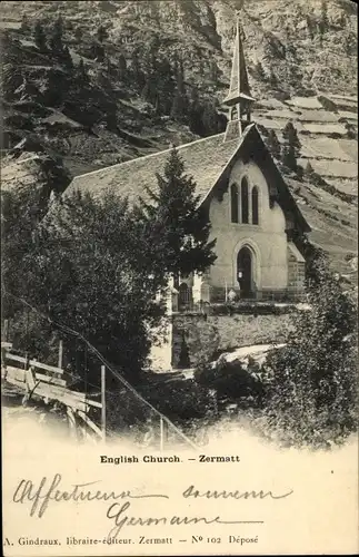 Ak Zermatt Kanton Wallis Schweiz, English Church