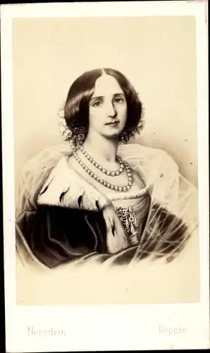 Carte de Visite Kaiserin Augusta von Preußen, Adel Sachsen-Weimar-Eisenach