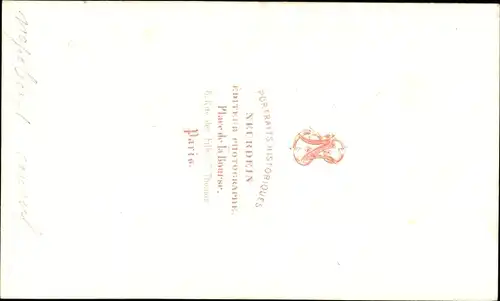 Carte de Visite Consul Napoleon Bonaparte