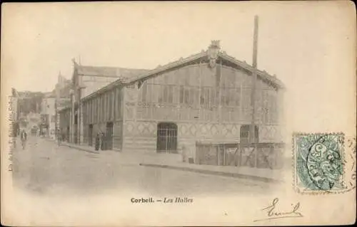 Ak Corbeil Essonne, Les Halles