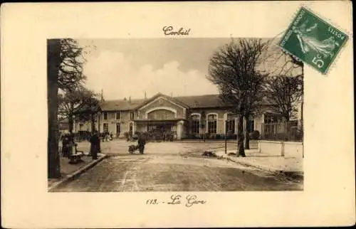 Ak Corbeil Essonne, La Gare