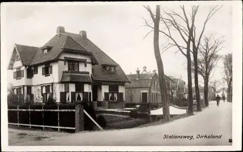 Ak Dirksland Südholland, Stationsweg