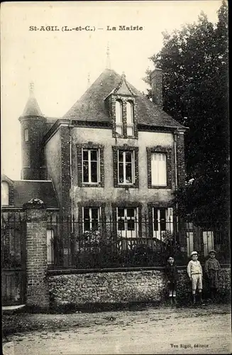 Ak Saint Agil Loir et Cher, La Mairie