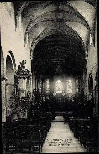 Ak Jargeau Loiret, Interieur de l´Eglise