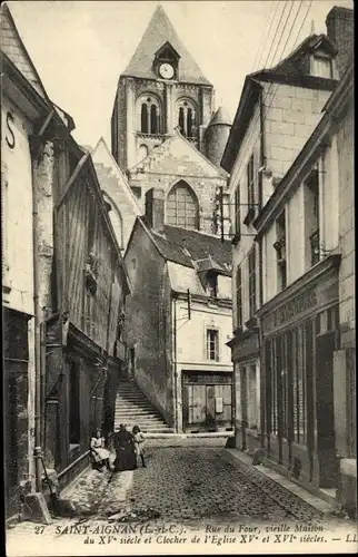 Ak Saint Aignan Loir et Cher, Rue du Four