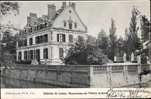 Ak Ménestreau-en-Villette Loiret, Chateau de Louan
