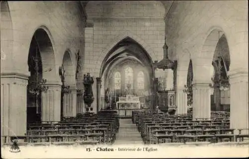 Ak Chatou Yvelines, Interieur de l'Eglise