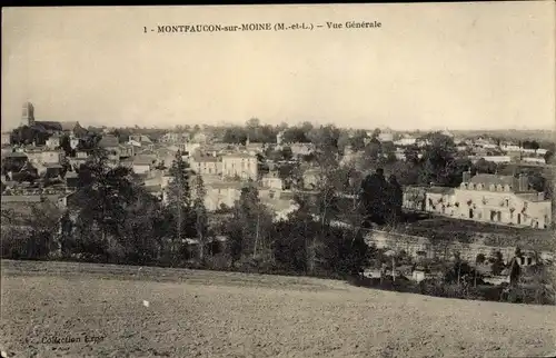 Ak Montfaucon sur Moine Maine et Loire, Vue generale