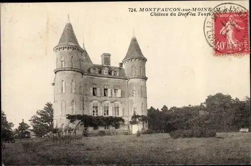 Ak Montfaucon sur Moine Maine et Loire, Chateau du Dore les Tours