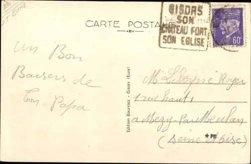 Ak Gisors Eure, Kirche, Schloss, Turm