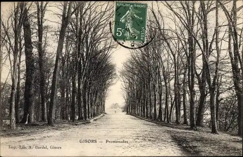 Ak Gisors Eure, Promenades