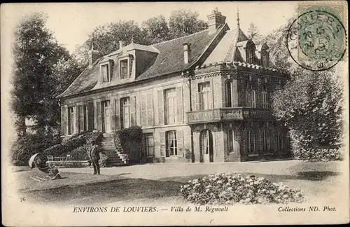 Ak Louviers Eure, Villa de M. Régnault