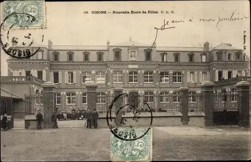 Ak Gisors Eure, Nouvelle École de Filles