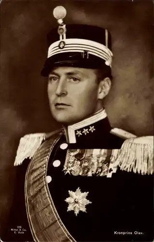 Ak König Olav V von Norwegen, Portrait