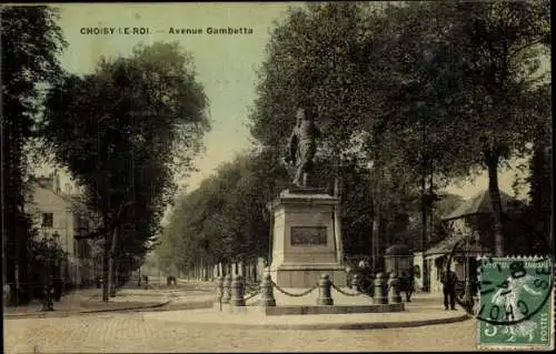 Ak Choisy Le Roi Val de Marne, Avenue Gambetta