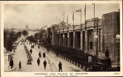 Ak Wembley Brent London City, British Empire Exhibition, Kingsway, Palace of Industry