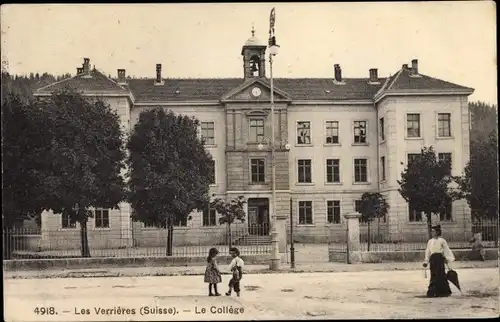 Ak Les Verrières Kanton Neuenburg, Le College