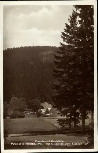 Ak Oberpöbel Dippoldiswalde, Gaststätte Fremdenhof Putzmühle b. Bärenfels