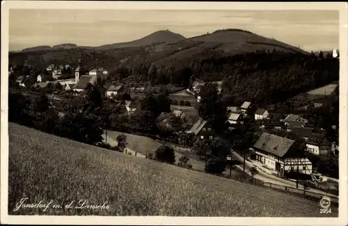 Ak Jonsdorf in Sachsen, Zittauer Gebirge, Panorama mit Lausche