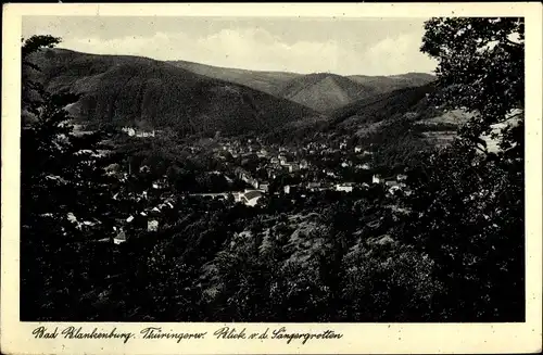 Ak Bad Blankenburg in Thüringen, Blick v. d. Sängergrotten