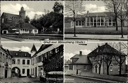 Ak Heinsberg in Nordrhein Westfalen, Selfkant Dom, Stadthalle, Heimatmuseum, Rathaus