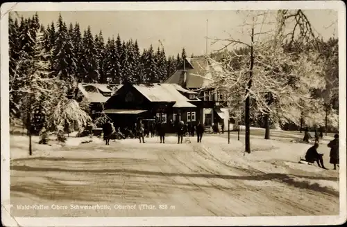 Ak Oberhof im Thüringer Wald, Wald Kaffee Obere Schweizerhütte