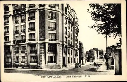 Ak Colombes Hauts de Seine, Rue Labouret