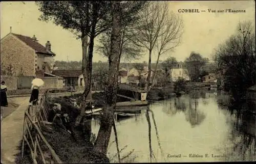 Ak Corbeil Essonne, Vue sur l´Essonne