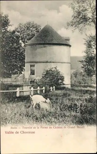 Ak Bures Essonne, Tourelle de la Ferme du Château de Grand Mesnil