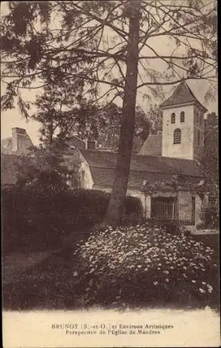 Ak Brunoy Essonne, Église de Mandres