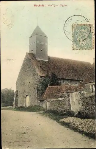 Ak Saint Aignan Loir et Cher, Église