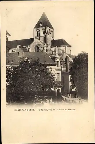 Ak Saint Aignan Loir et Cher, Église