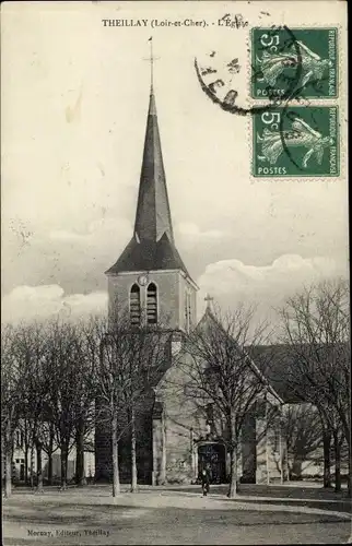 Ak Theillay Loir et Cher, Église