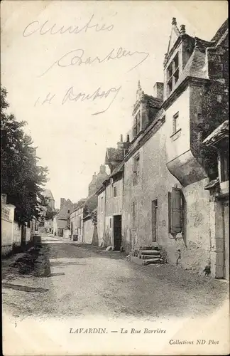 Ak Lavardin Loir et Cher, Rue Barrière